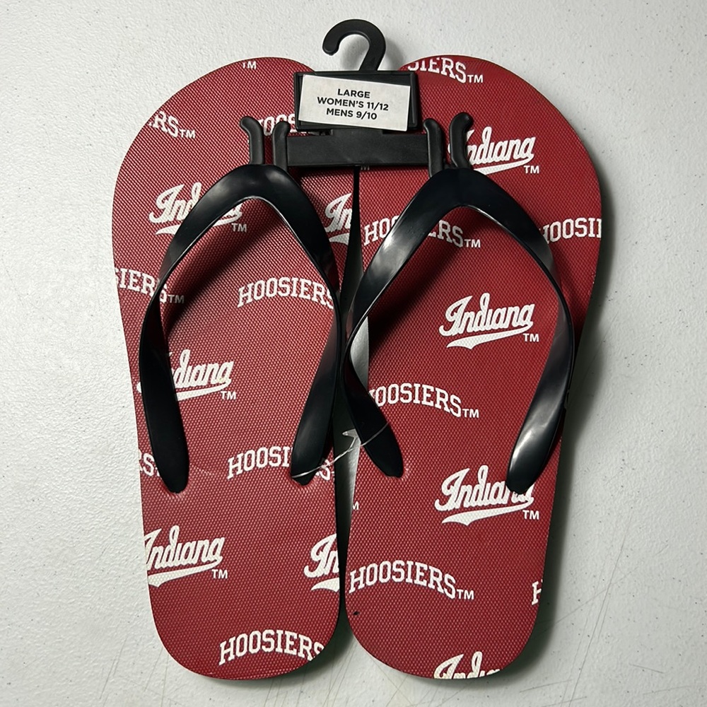 Indiana Hoosiers Patterned Flip Flops